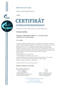 certifikát Cloubex tablety