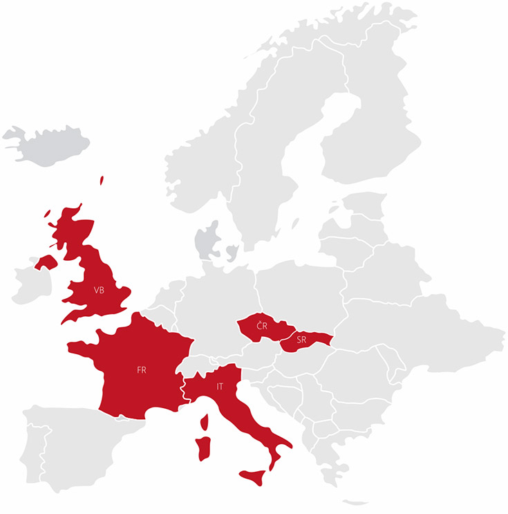 Zastoupení TMG v Evropě